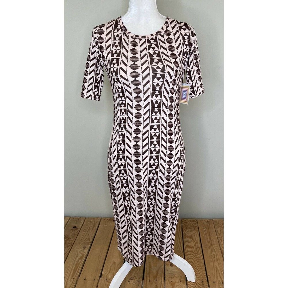 NWT LULAROE Patterned Midi Julia Dress XS